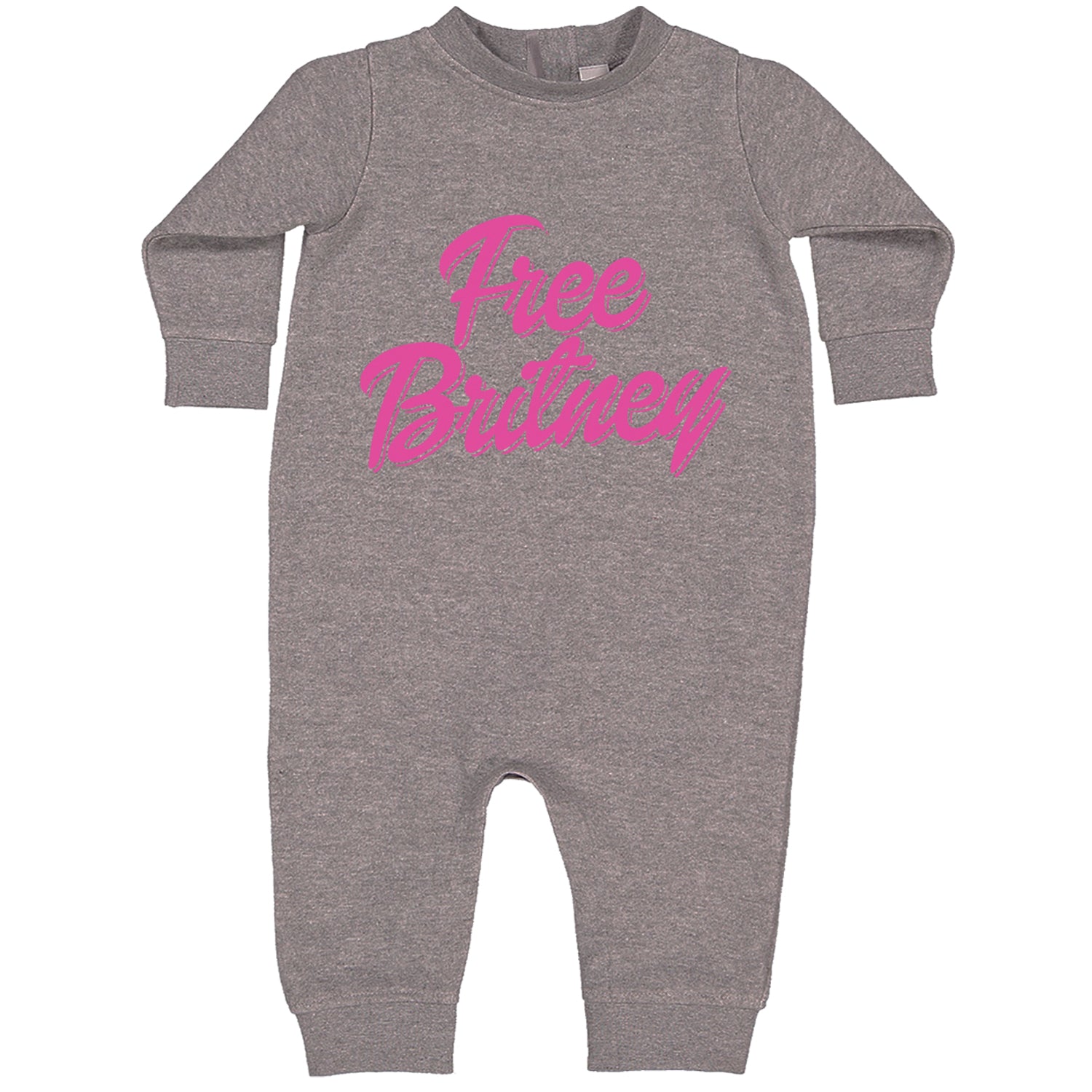 Pink Free Britney Toddler Hoodie And Infant Fleece Romper Heather Grey