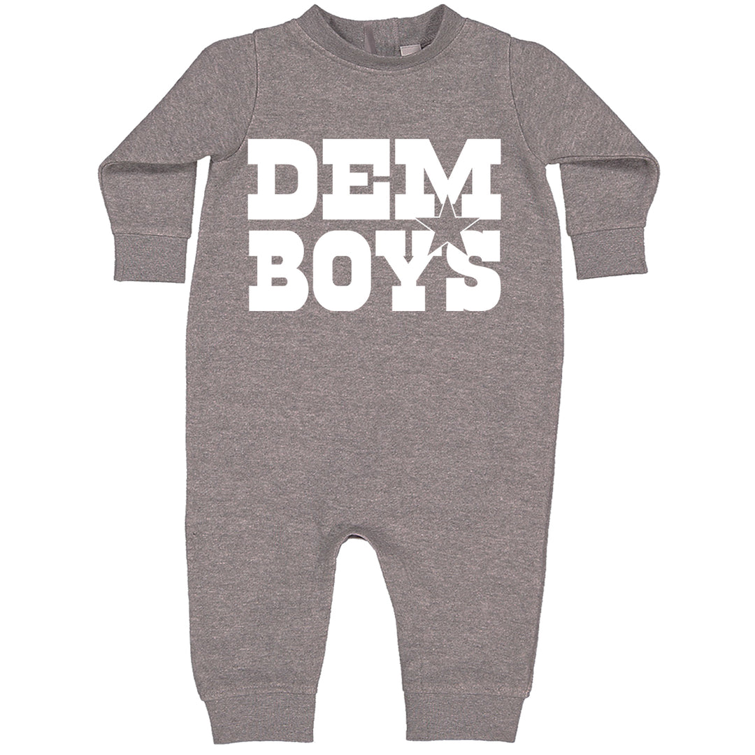 Dem Boys Dallas Football Toddler Hoodie And Infant Fleece Romper Heather Grey