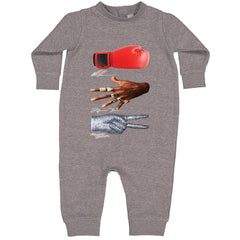 Tyson Jordan Jackson Iconic Michaels Toddler Hoodie And Infant Fleece Romper Heather Grey