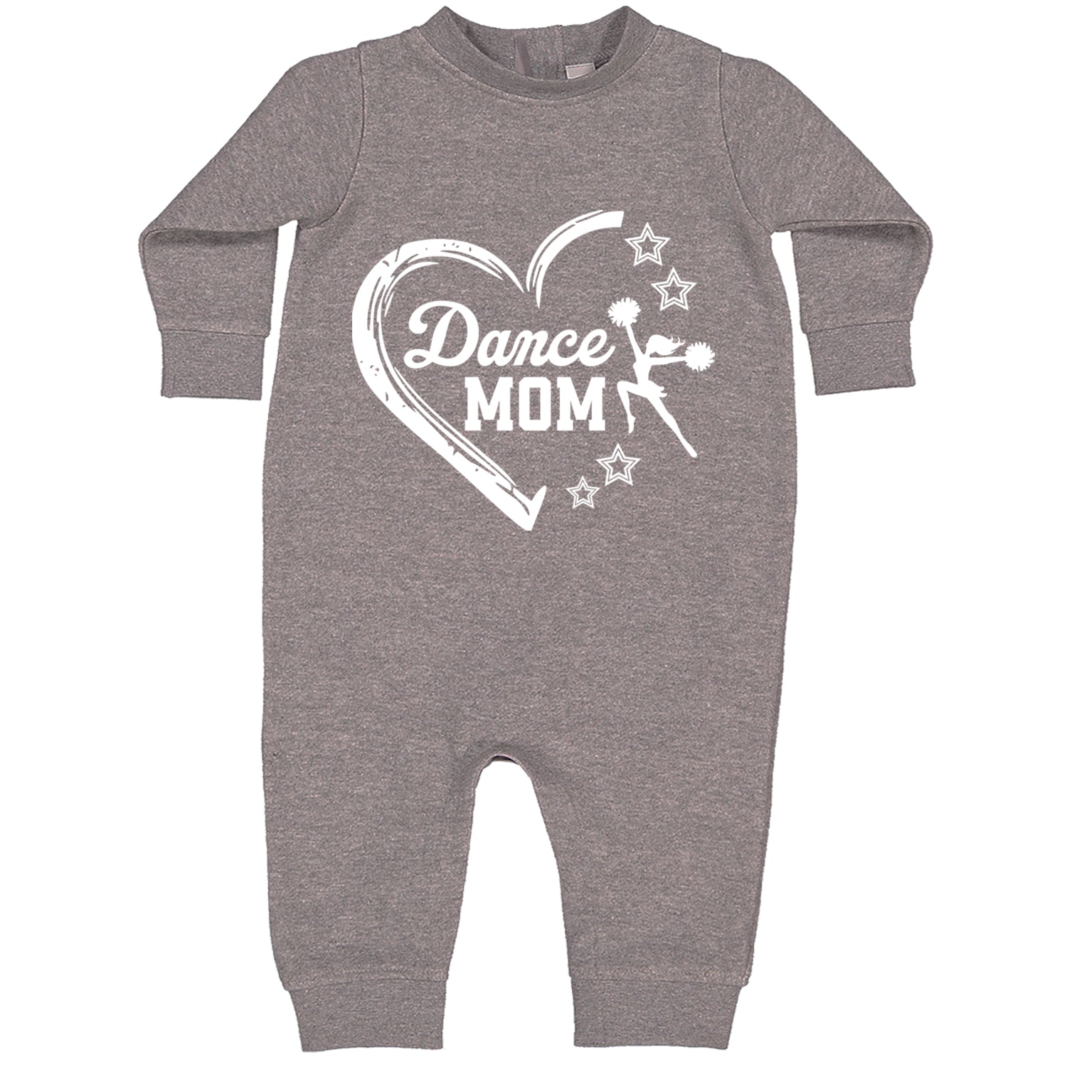 Heart Dance Mom Love Toddler Hoodie And Infant Fleece Romper Heather Grey