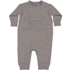 Dallas Football Established 1960 Toddler Hoodie And Infant Fleece Romper Heather Grey
