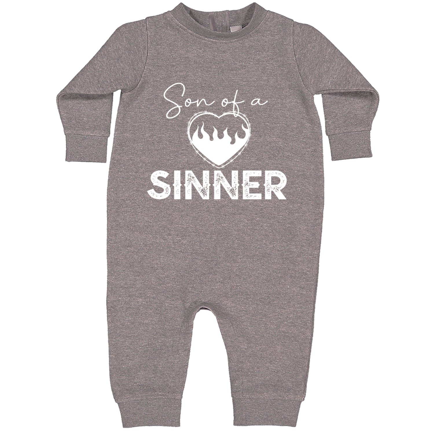 Son Of A Sinner Somebody Save Me From Myself  Toddler Hoodie And Infant Fleece Romper Heather Grey