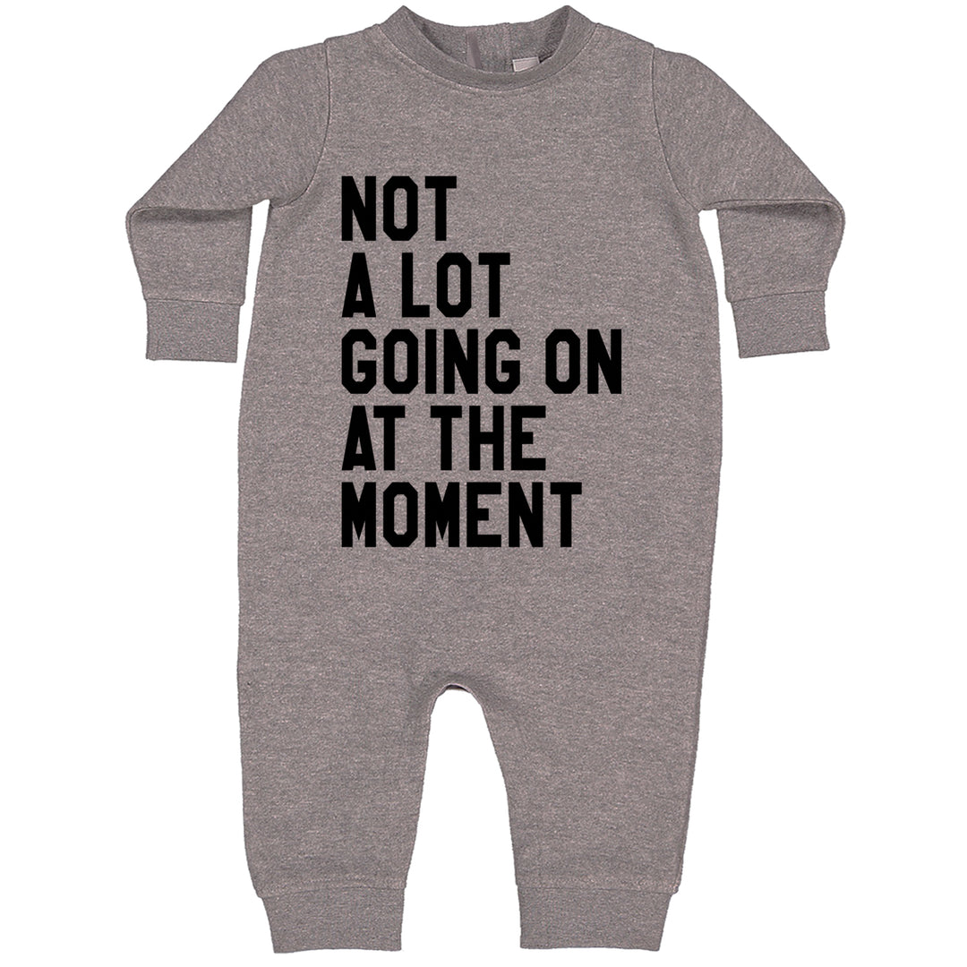 NOT A Lot Going On At The Moment Feeling 22 TTPD Toddler Hoodie And Infant Fleece Romper Heather Grey