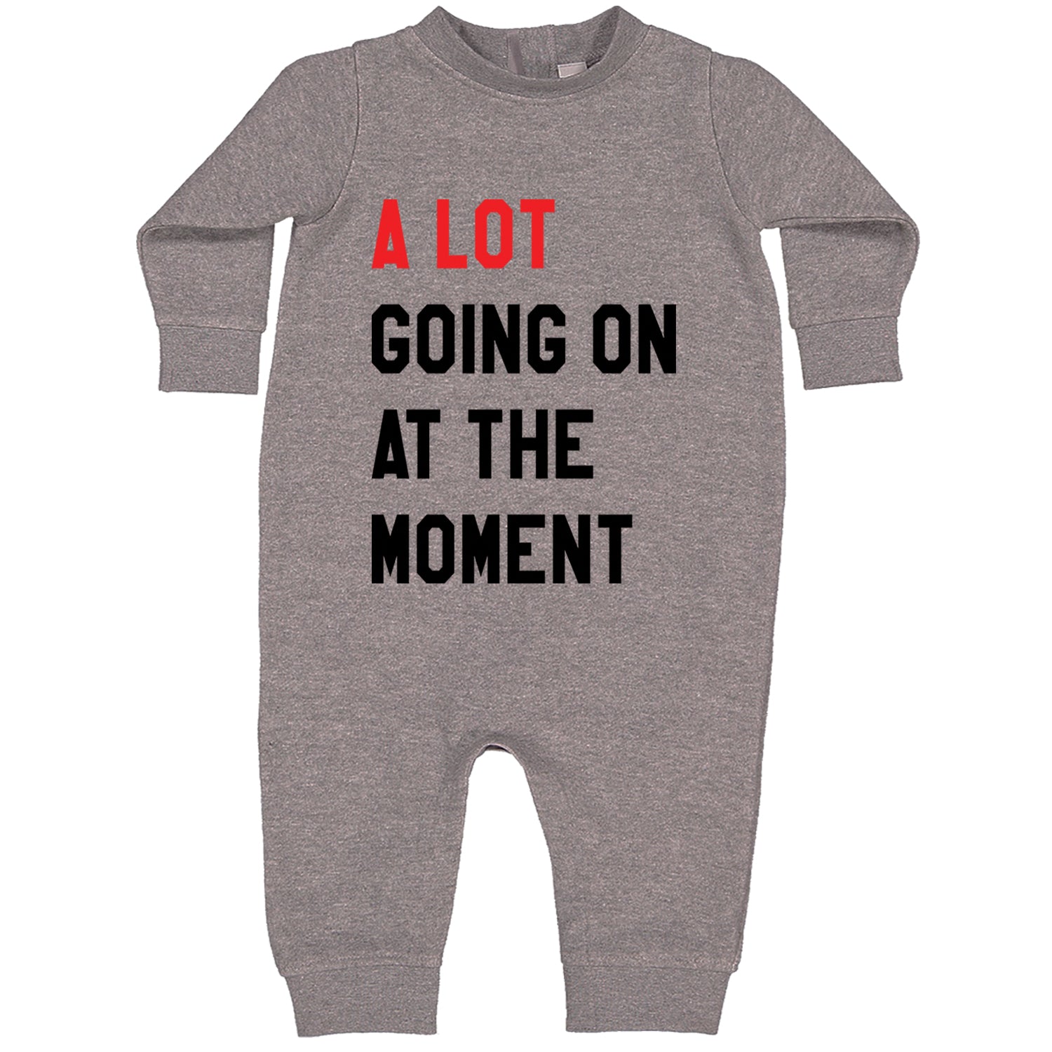 A Lot Going On At The Moment New TTPD Poet Department Toddler Hoodie And Infant Fleece Romper Heather Grey