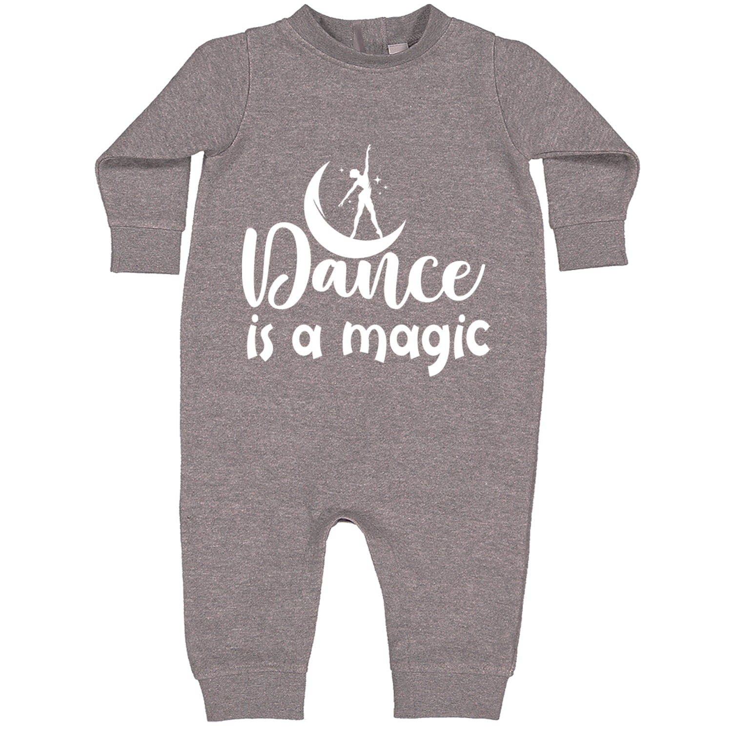 Dance Is Magic Toddler Hoodie And Infant Fleece Romper Heather Grey