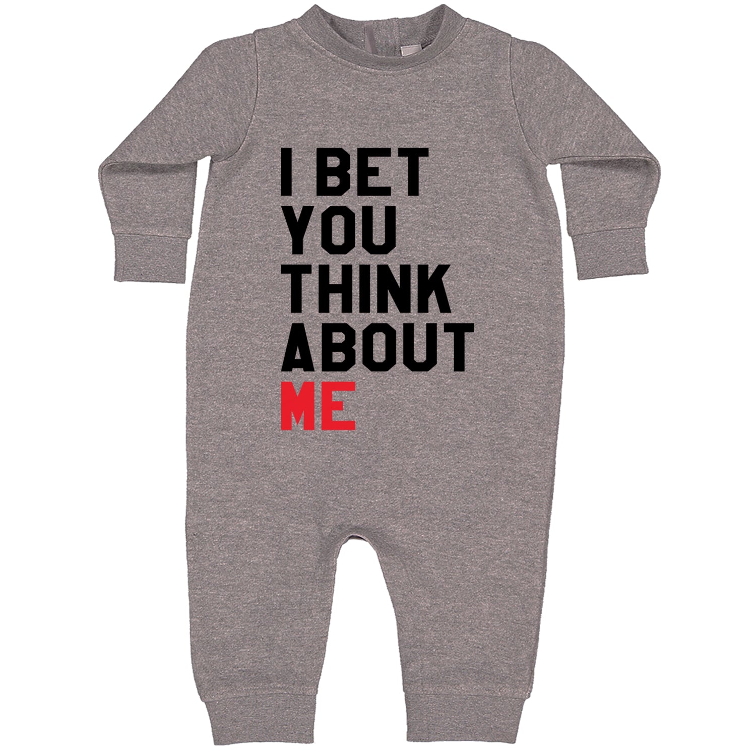 I Bet You Think About Me New TTPD Era Toddler Hoodie And Infant Fleece Romper Heather Grey