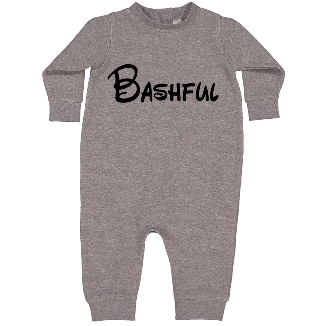 Bashful - 7 Dwarfs Costume Toddler Hoodie And Infant Fleece Romper Heather Grey