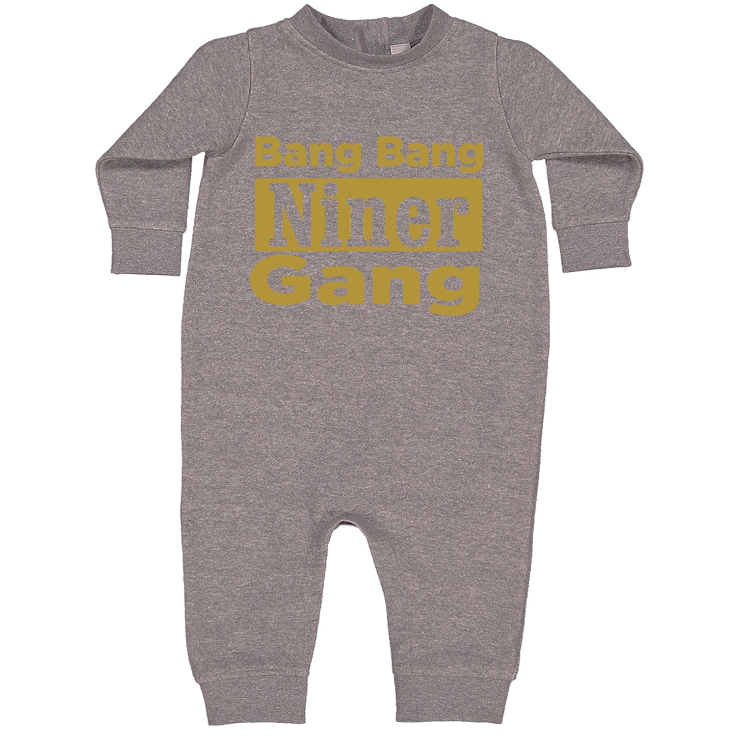 Bang Bang Niner Gang San Francisco Toddler Hoodie And Infant Fleece Romper Heather Grey