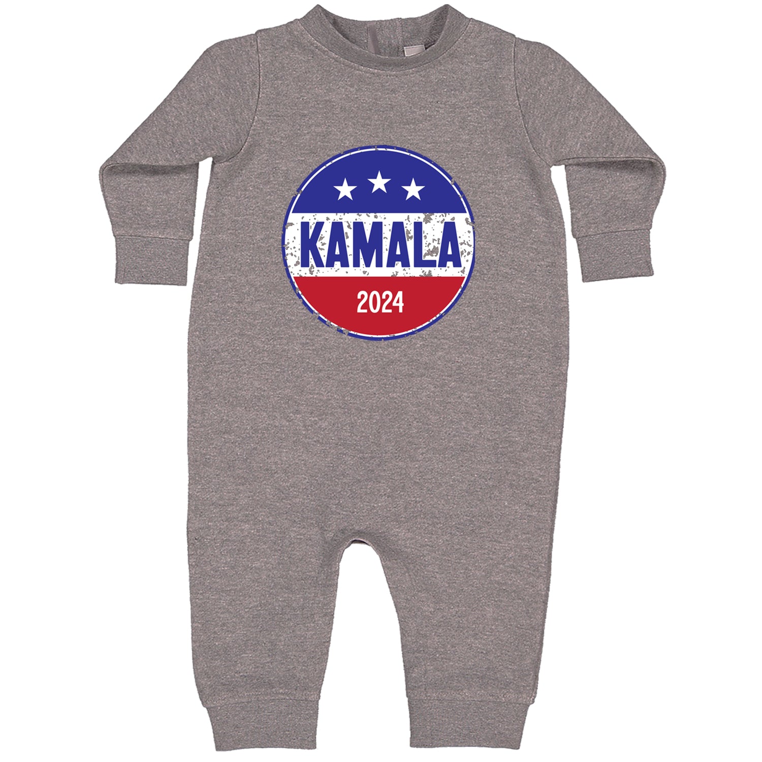 Kamala Badge 2024 - Kamala Harris For President 2024 Toddler Hoodie And Infant Fleece Romper Heather Grey