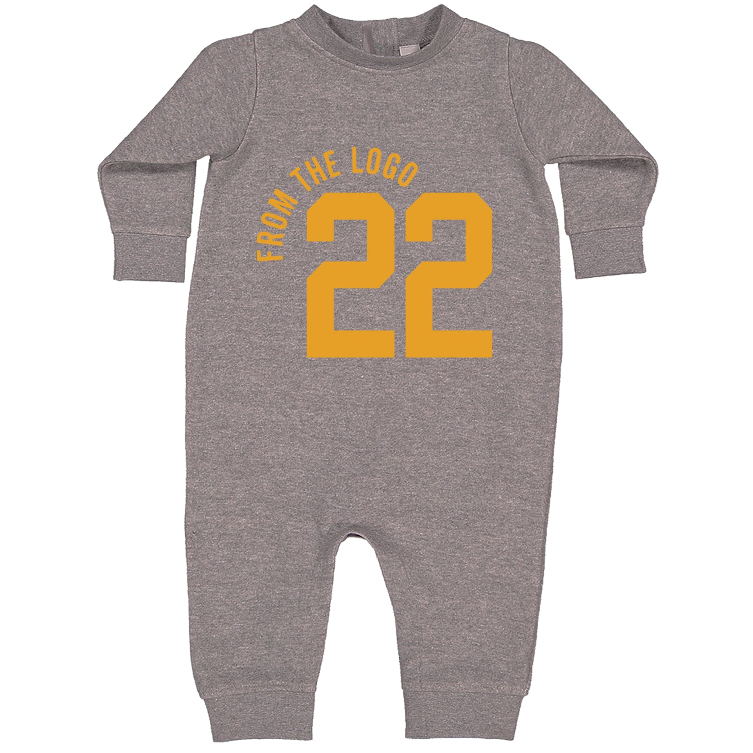 From The Logo #22 Basketball Toddler Hoodie And Infant Fleece Romper Heather Grey