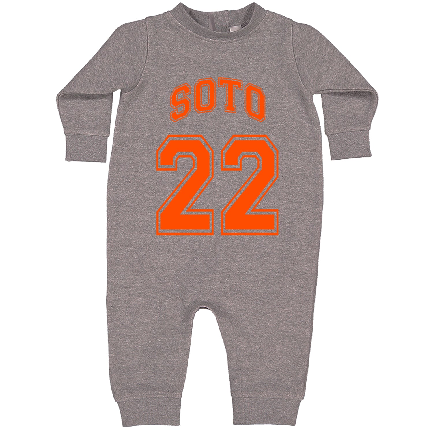 Soto Number 22 Toddler Hoodie And Infant Fleece Romper Heather Grey