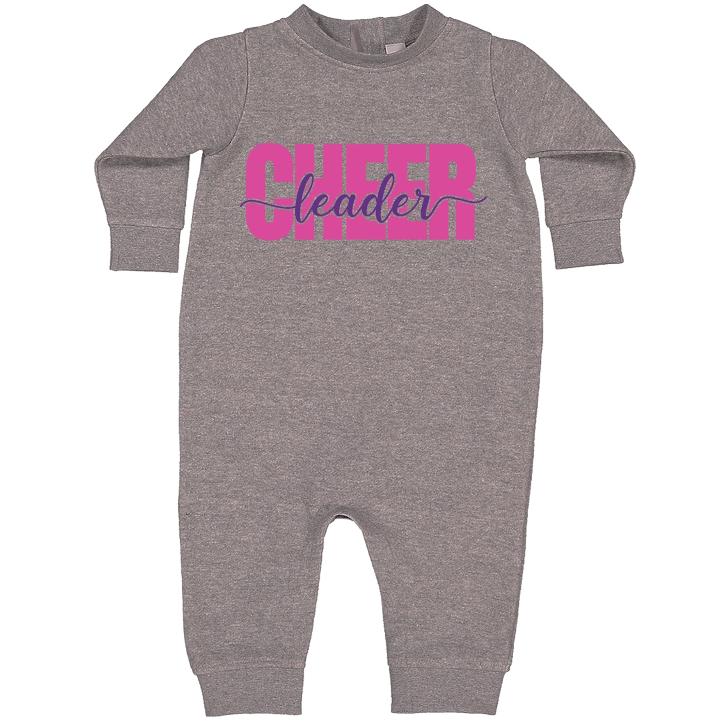 Cheerleader with Scripted Flair Toddler Hoodie And Infant Fleece Romper Heather Grey