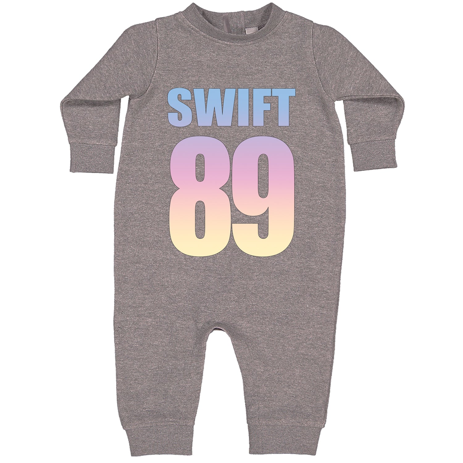 Lover Era Swift 89 Birth Year Music Fan TTPD Toddler Hoodie And Infant Fleece Romper Heather Grey