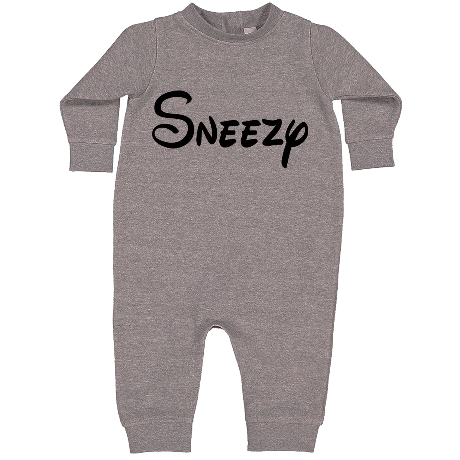 Sneezy - 7 Dwarfs Costume Toddler Hoodie And Infant Fleece Romper Heather Grey