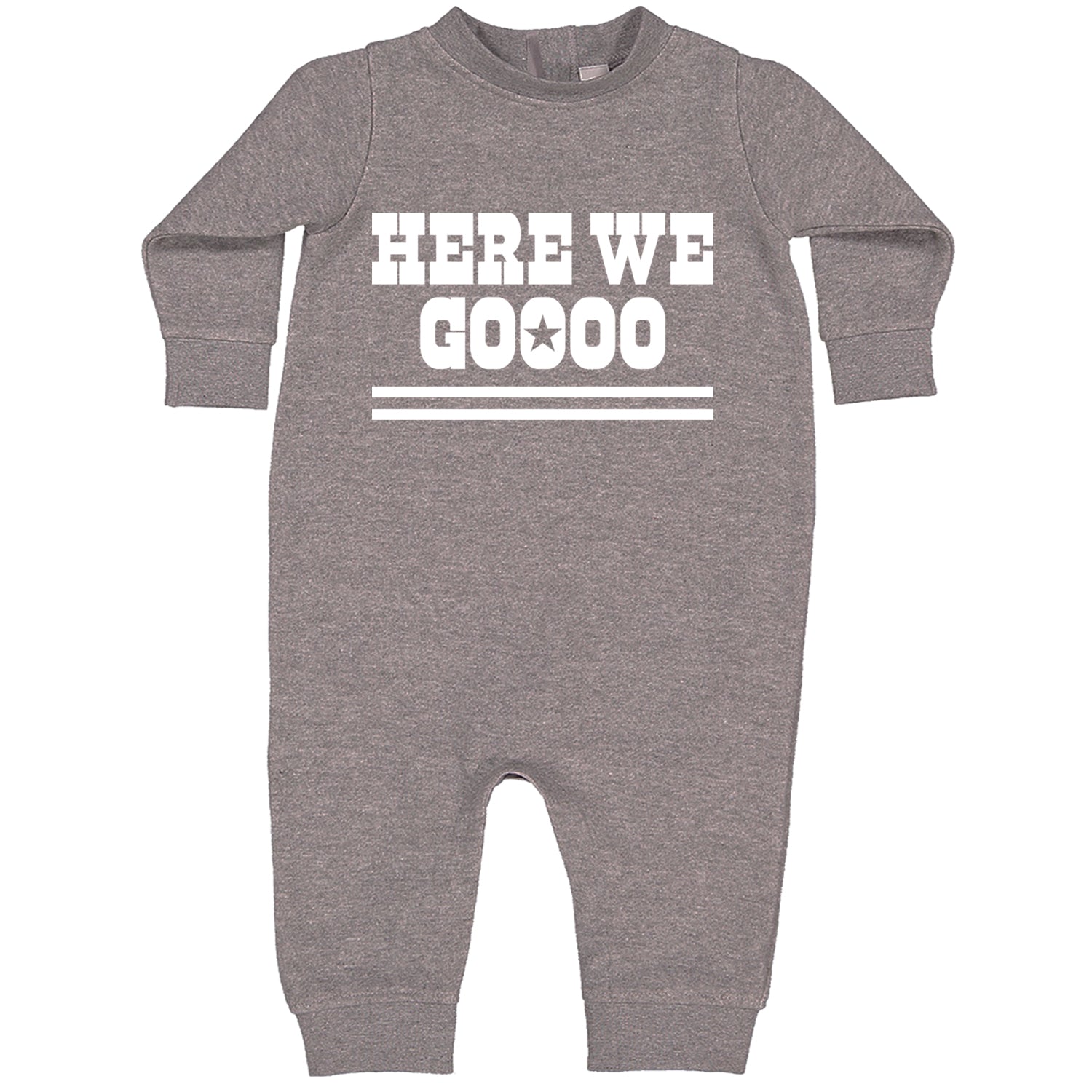 Here We Go Dem Boys Dallas Football Toddler Hoodie And Infant Fleece Romper Heather Grey