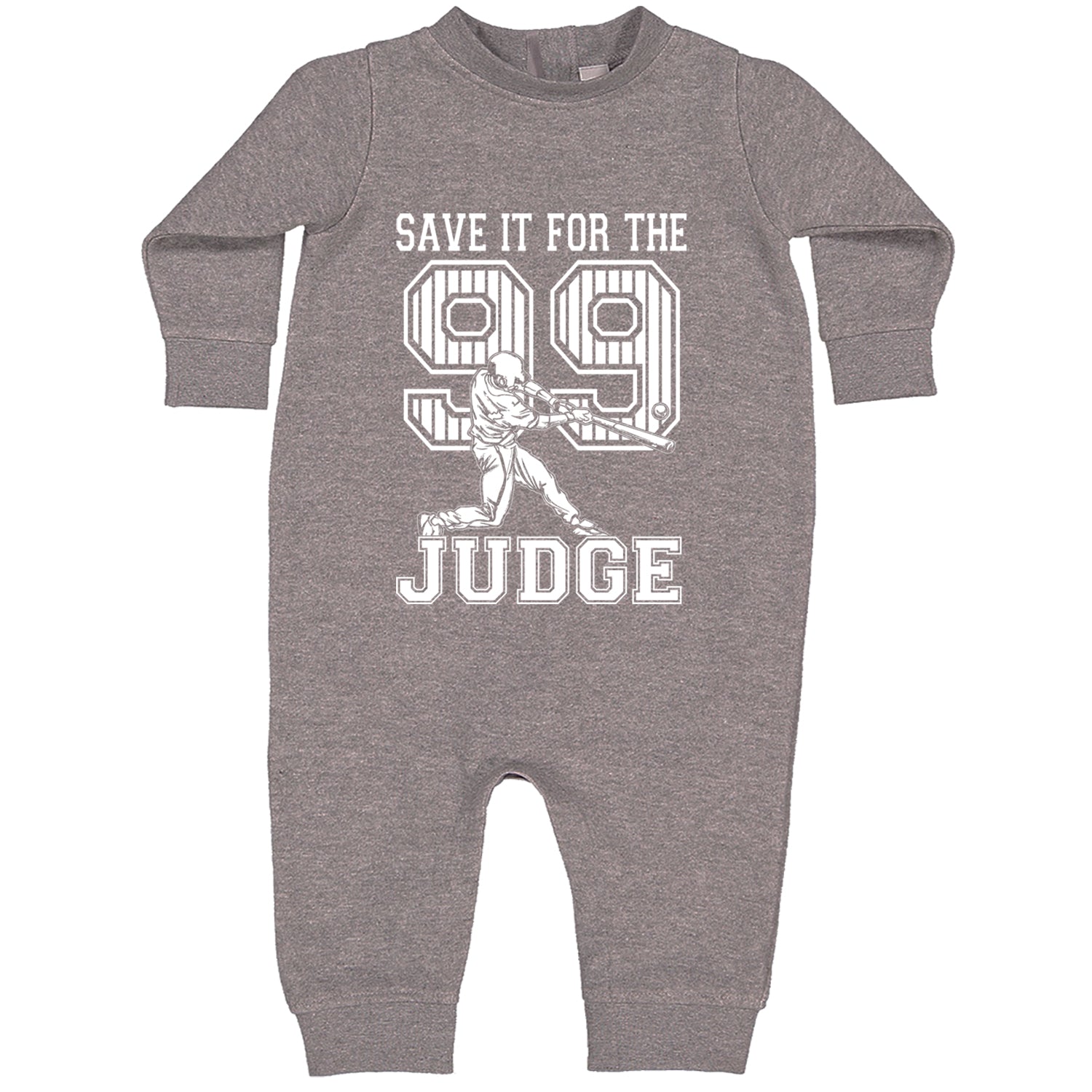 Save It For The Judge 99  Toddler Hoodie And Infant Fleece Romper Heather Grey