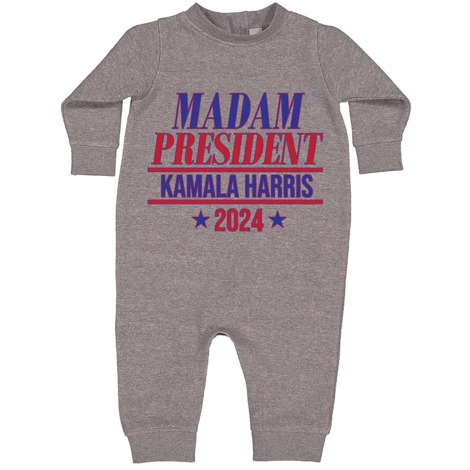 Madam President - Support kamala Harris For President 2024 Toddler Hoodie And Infant Fleece Romper Heather Grey