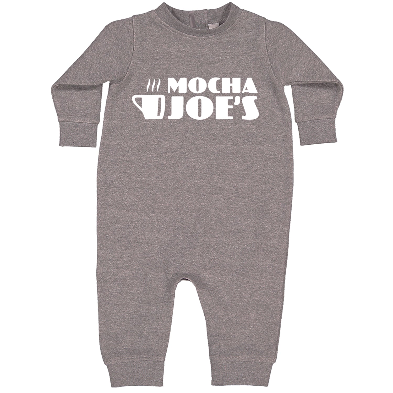 Mocha Joe's Enthusiastic Coffee Toddler Hoodie And Infant Fleece Romper Heather Grey