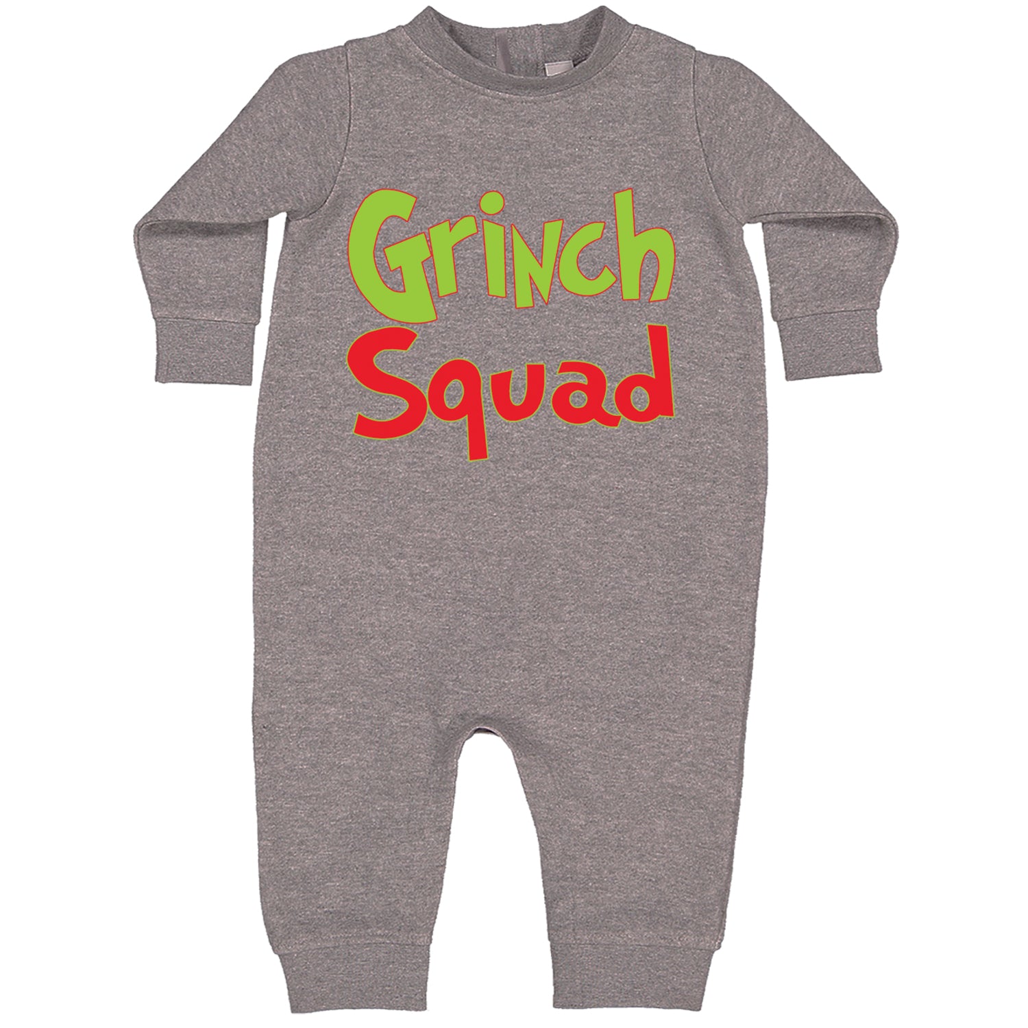 Gr-nch Squad Jolly Grinchmas Merry Christmas Toddler Hoodie And Infant Fleece Romper Heather Grey