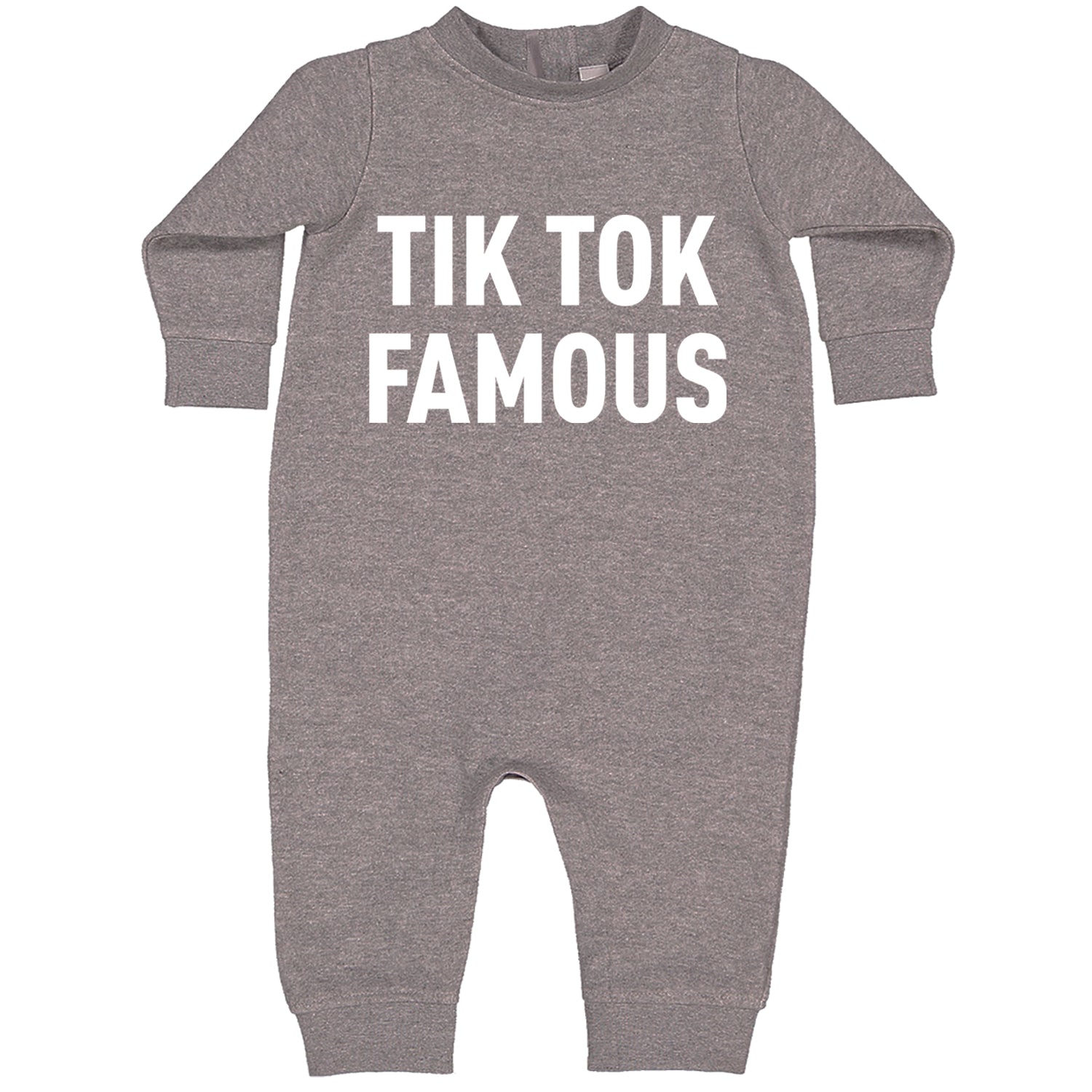 TikTok Famous Influencer Promoter Toddler Hoodie And Infant Fleece Romper Heather Grey