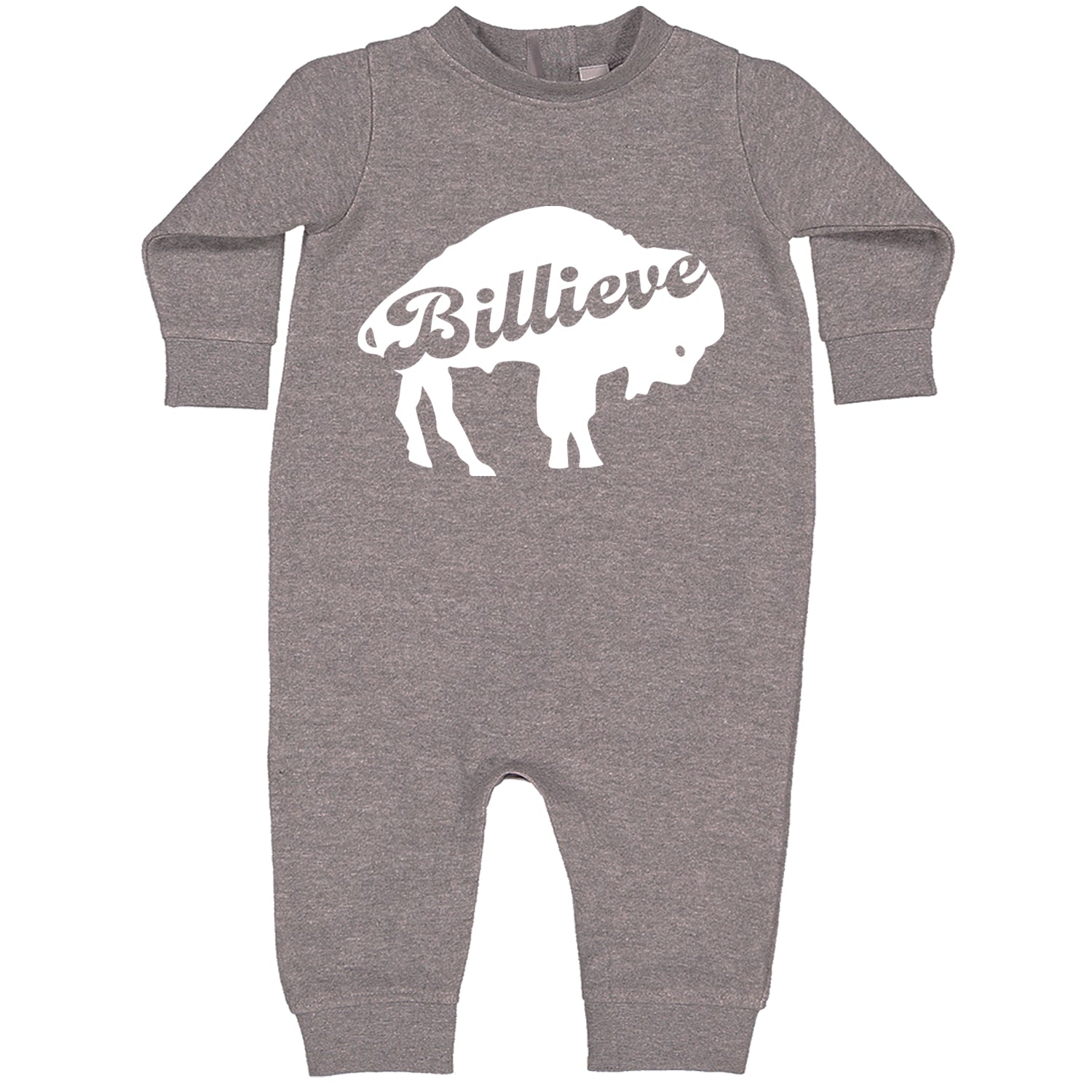 Billieve Bills Mafia Toddler Hoodie And Infant Fleece Romper Heather Grey