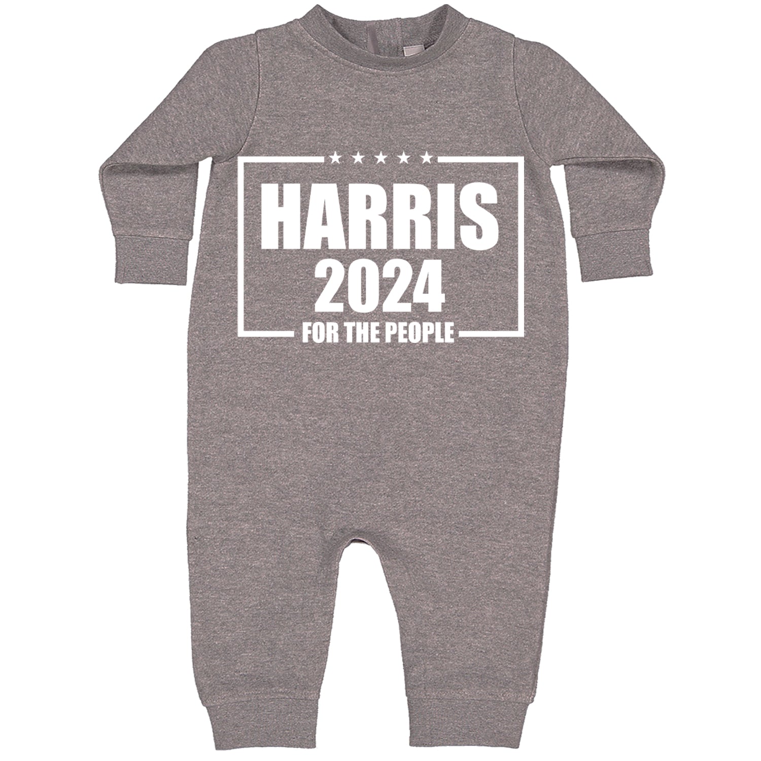 Harris 2024 - Vote For Kamala For President Toddler Hoodie And Infant Fleece Romper Heather Grey