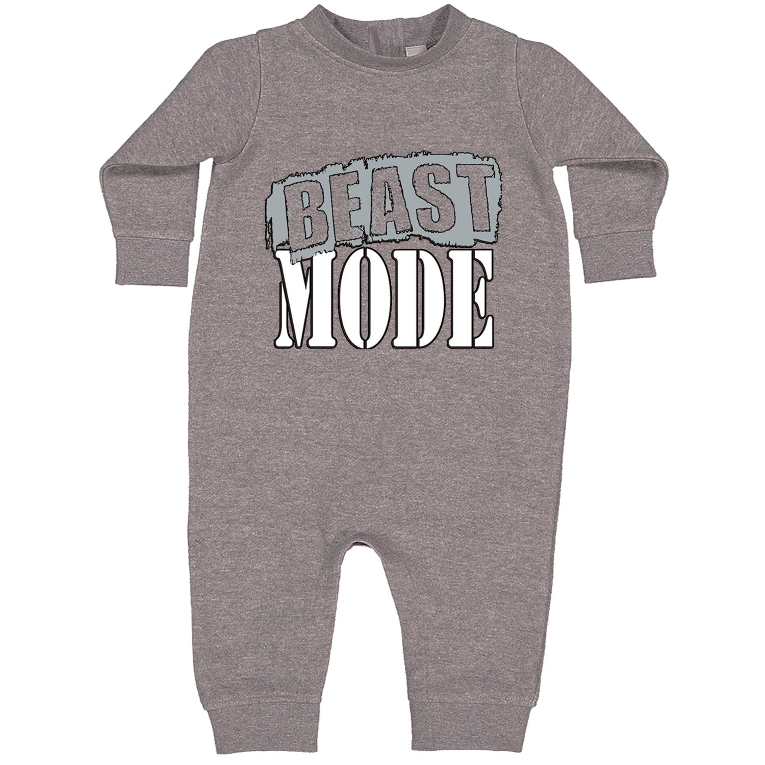 Beast Mode Training Gym Workout Toddler Hoodie And Infant Fleece Romper Heather Grey