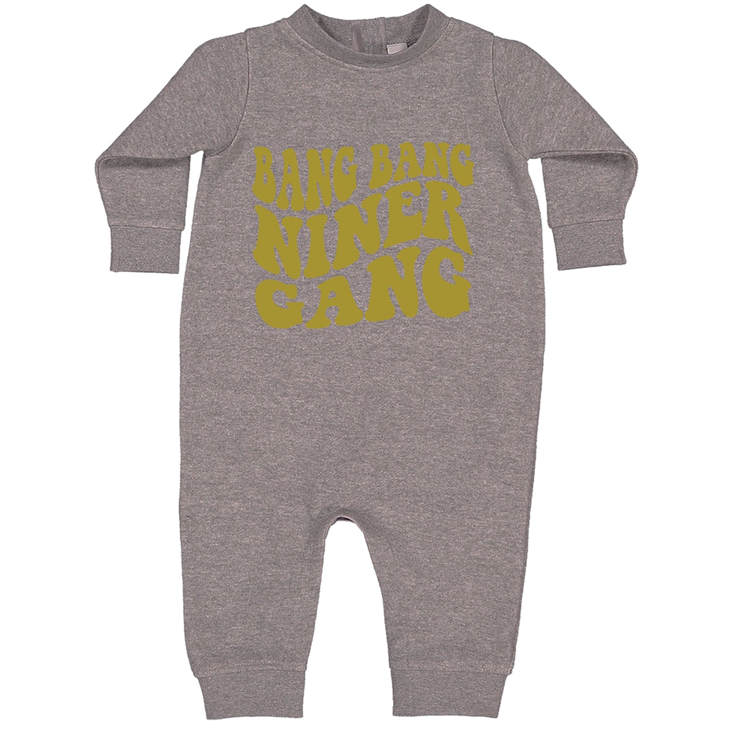 WAVE Bang Bang Nin-r Gang San Francisco Toddler Hoodie And Infant Fleece Romper Heather Grey