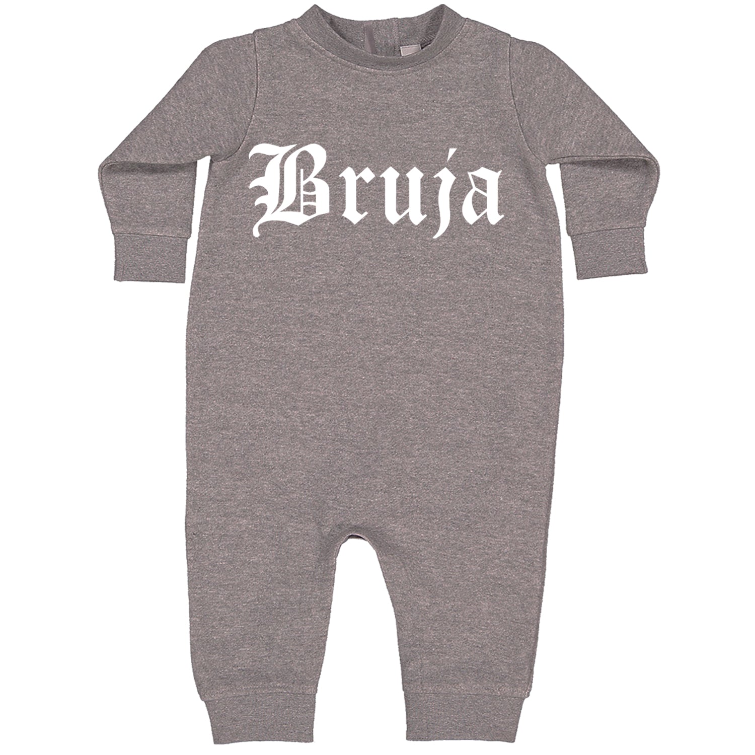 Bruja Gothic Spanish Witch Toddler Hoodie And Infant Fleece Romper Heather Grey