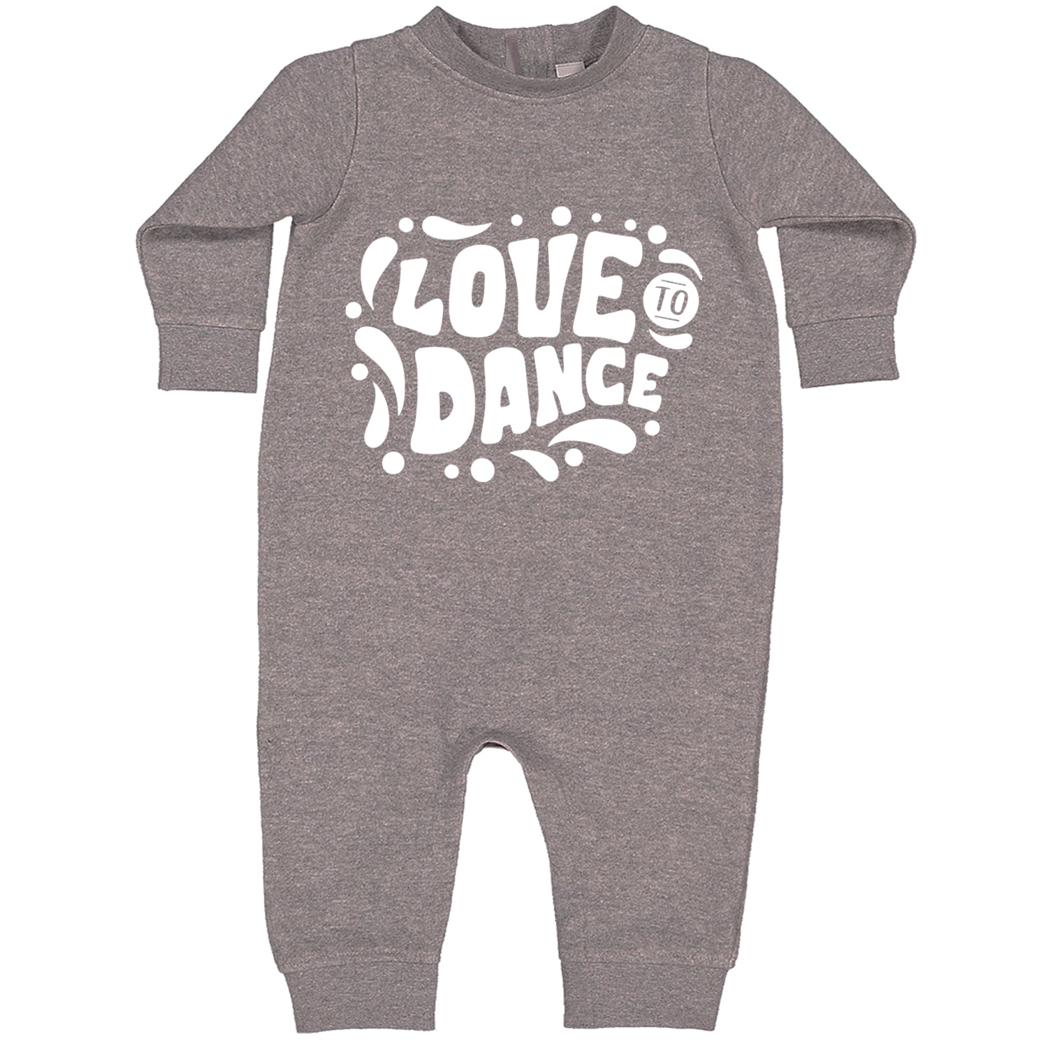 Love To Dance Toddler Hoodie And Infant Fleece Romper Heather Grey