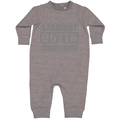 Straight Outta Cowboys Nation   Toddler Hoodie And Infant Fleece Romper Heather Grey