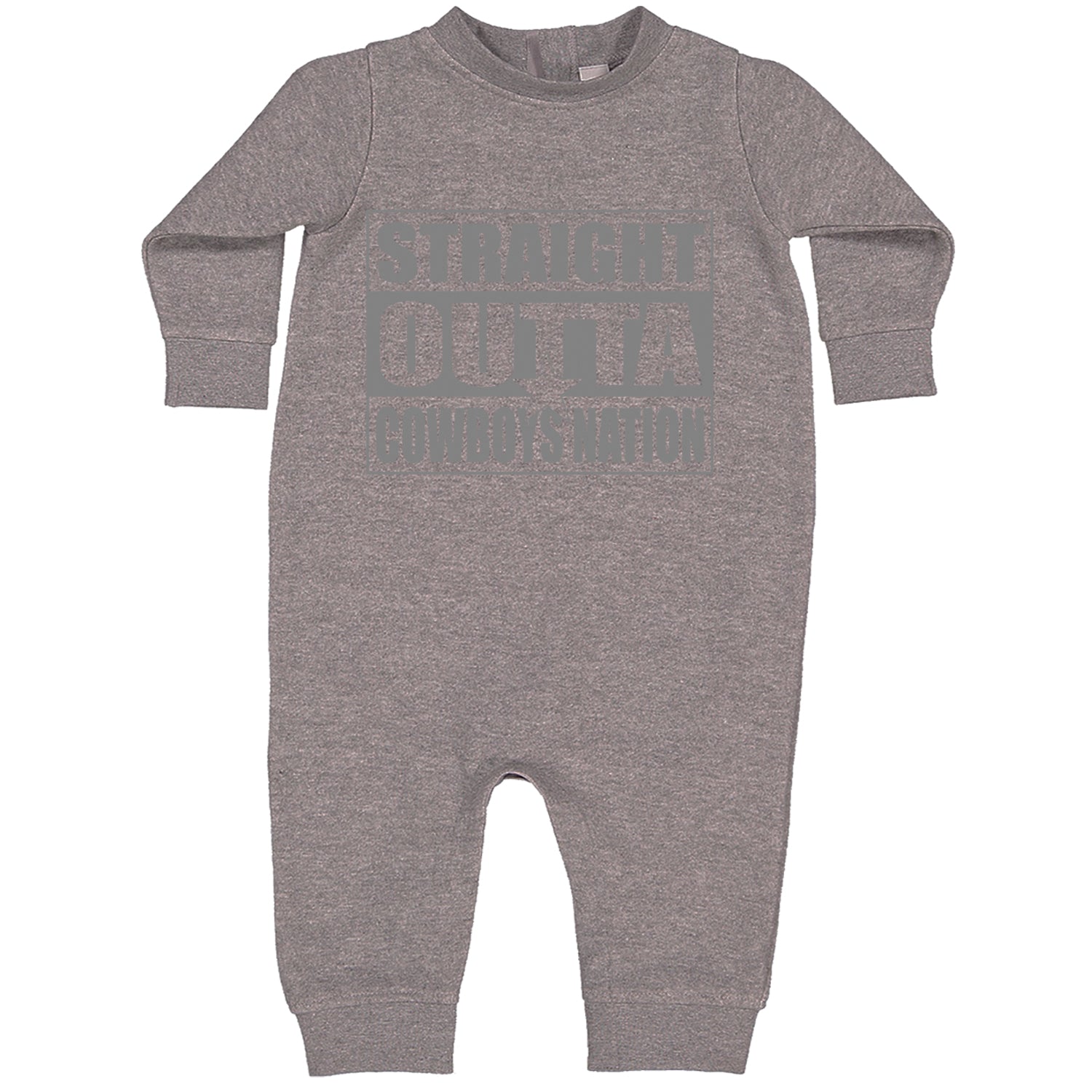 Straight Outta Cowboys Nation   Toddler Hoodie And Infant Fleece Romper Heather Grey