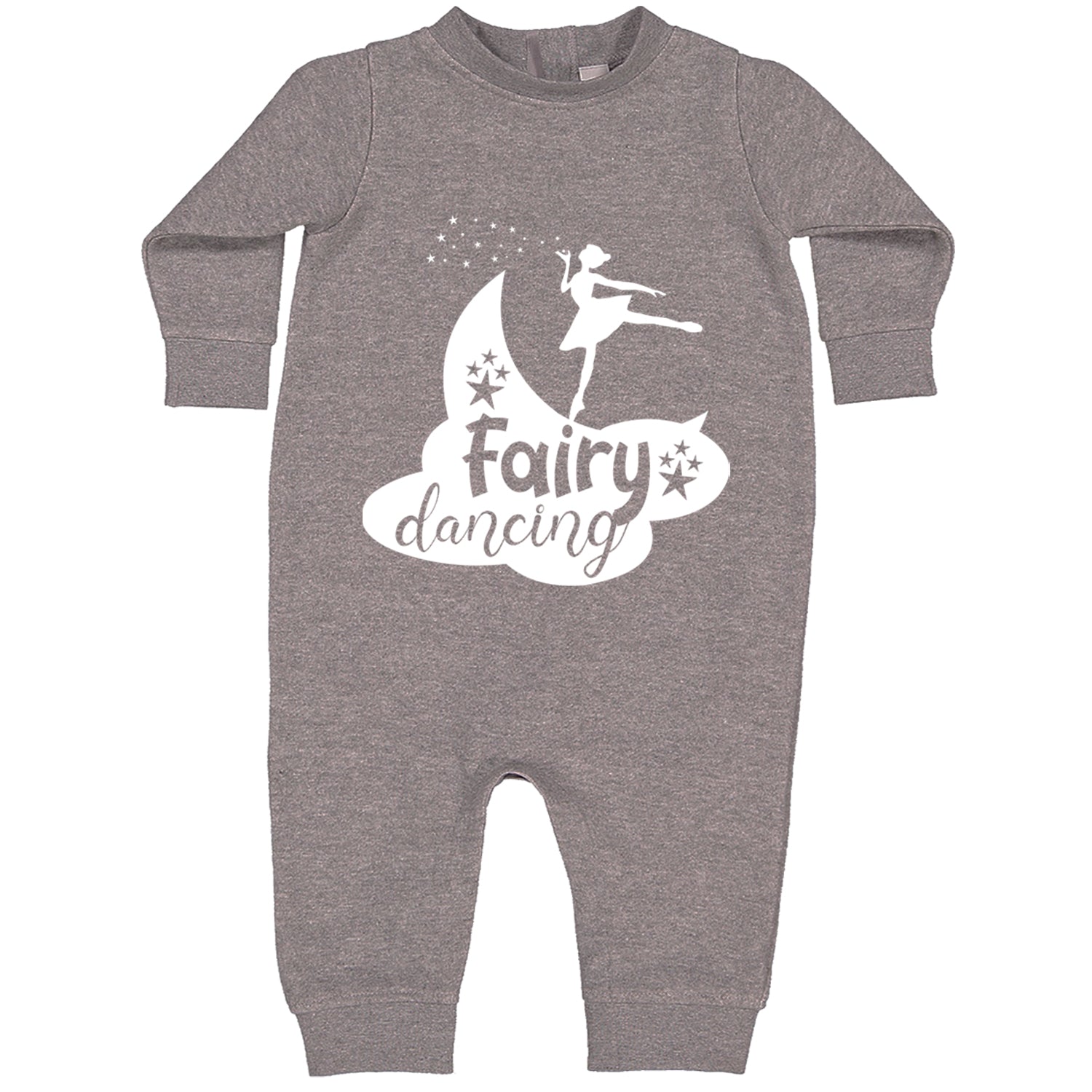 Fairy Dancing Toddler Hoodie And Infant Fleece Romper Heather Grey