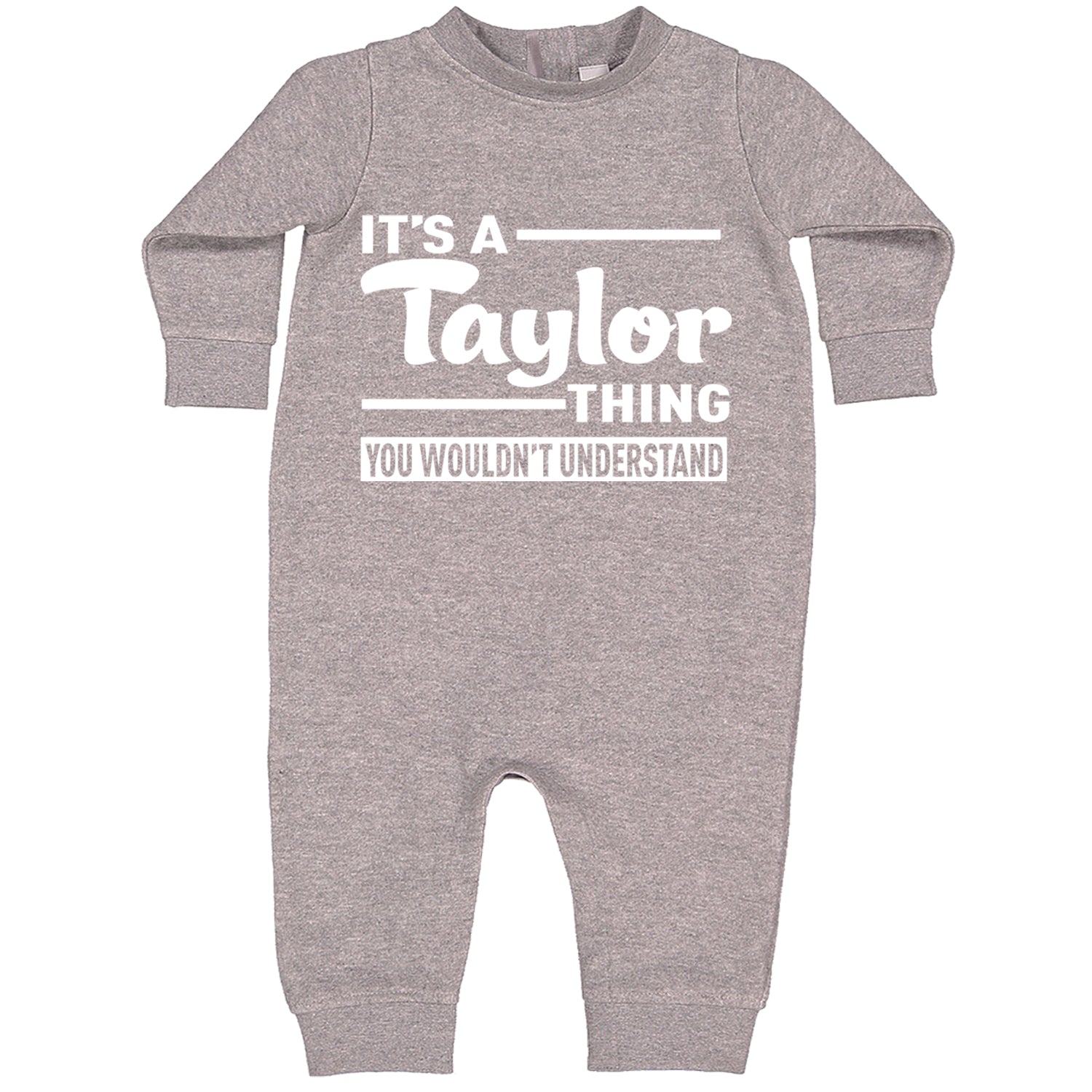 It's A Taylor Thing, You Wouldn't Understand TTPD Toddler Hoodie And Infant Fleece Romper Heather Grey