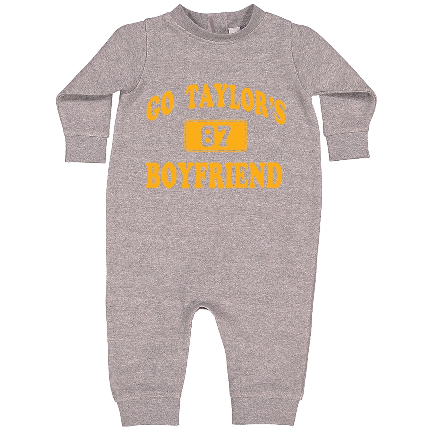 Go Taylor's Boyfriend Kansas City Toddler Hoodie And Infant Fleece Romper Heather Grey