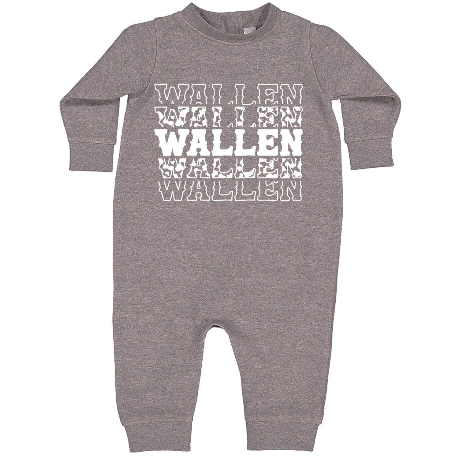 Wallen Country Music Western Toddler Hoodie And Infant Fleece Romper Heather Grey