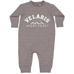 Velaris Night Court Squad Starfall graphic on Toddler Hoodie and Baby Fleece Onesie in Heather Grey alternate view 2