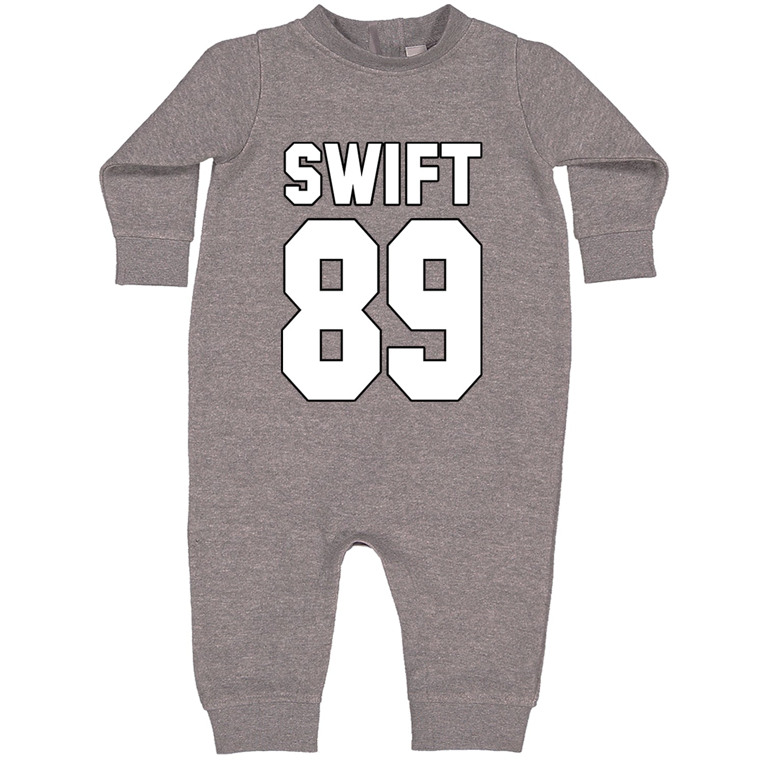 Swift 89 Birth Year Music Fan Era Poets Department Lover Toddler Hoodie And Infant Fleece Romper Heather Grey