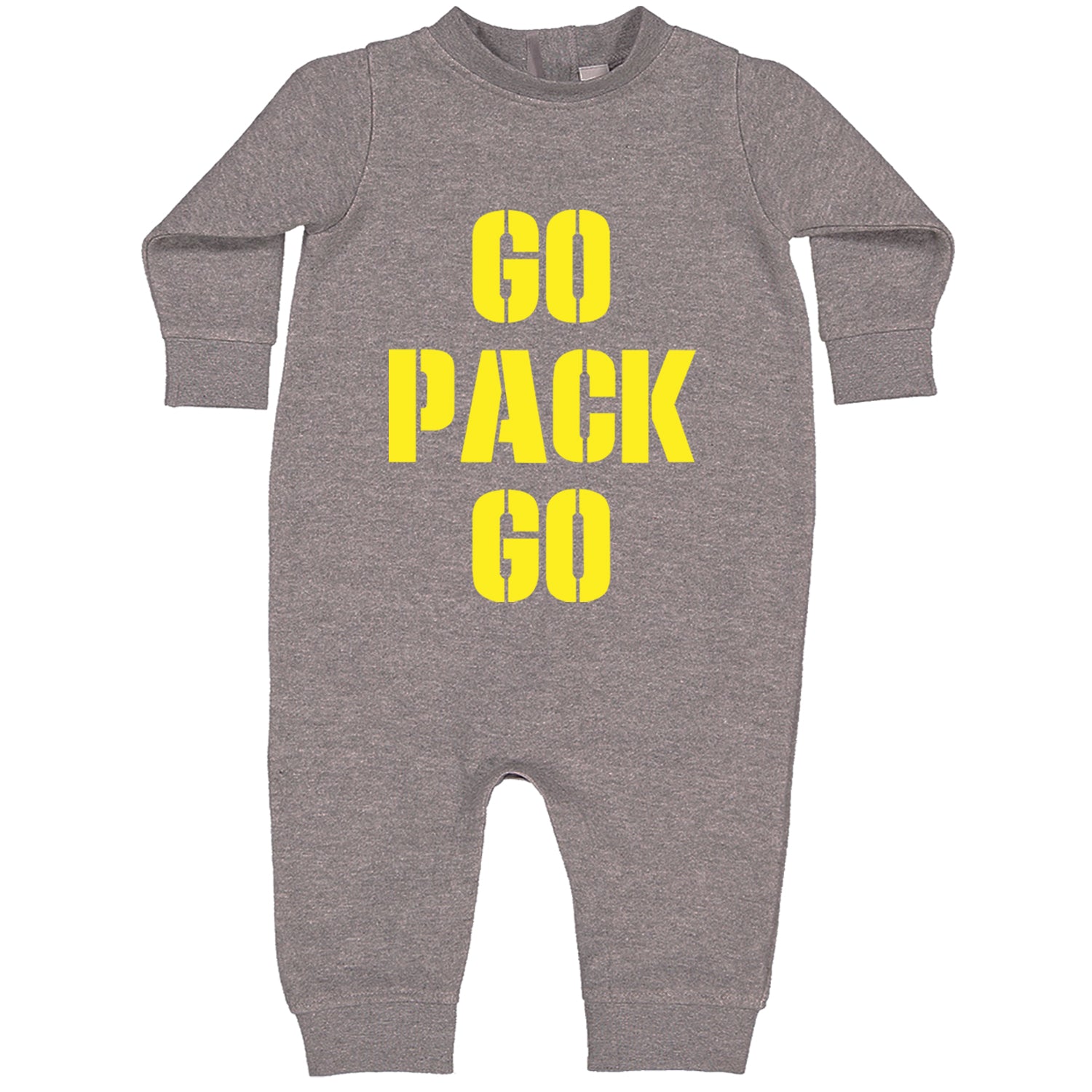 Go Pack Go Green Bay Toddler Hoodie And Infant Fleece Romper Heather Grey