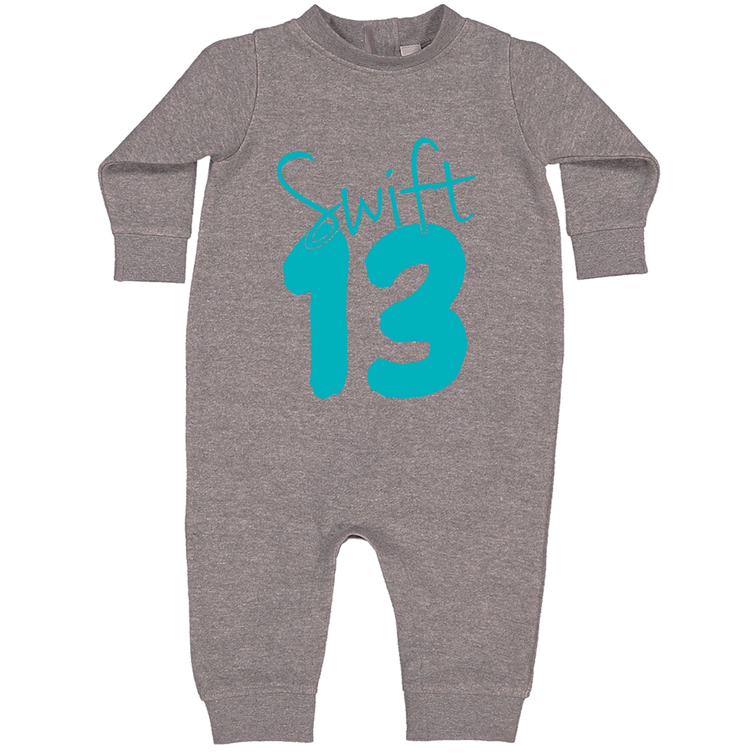 13 Swift 13 Lucky Number Era TTPD Toddler Hoodie And Infant Fleece Romper Heather Grey