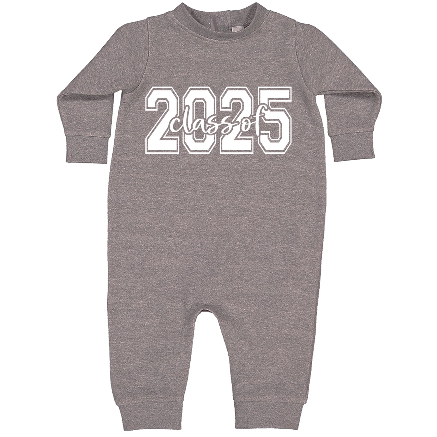 Class Of 2025 Graduation Toddler Hoodie And Infant Fleece Romper Heather Grey