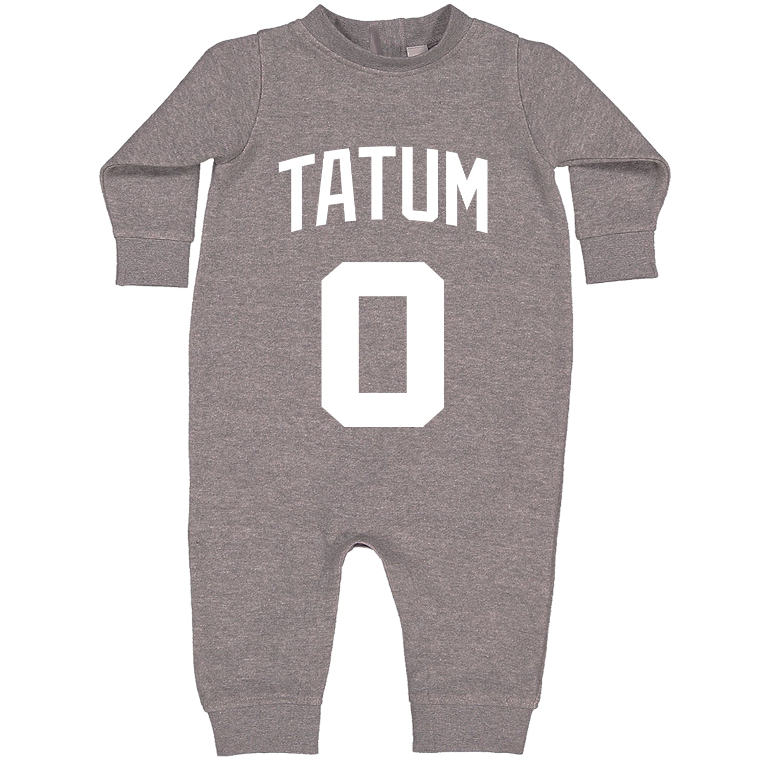 Tatum #0 Boston Basketball Toddler Hoodie And Infant Fleece Romper Heather Grey