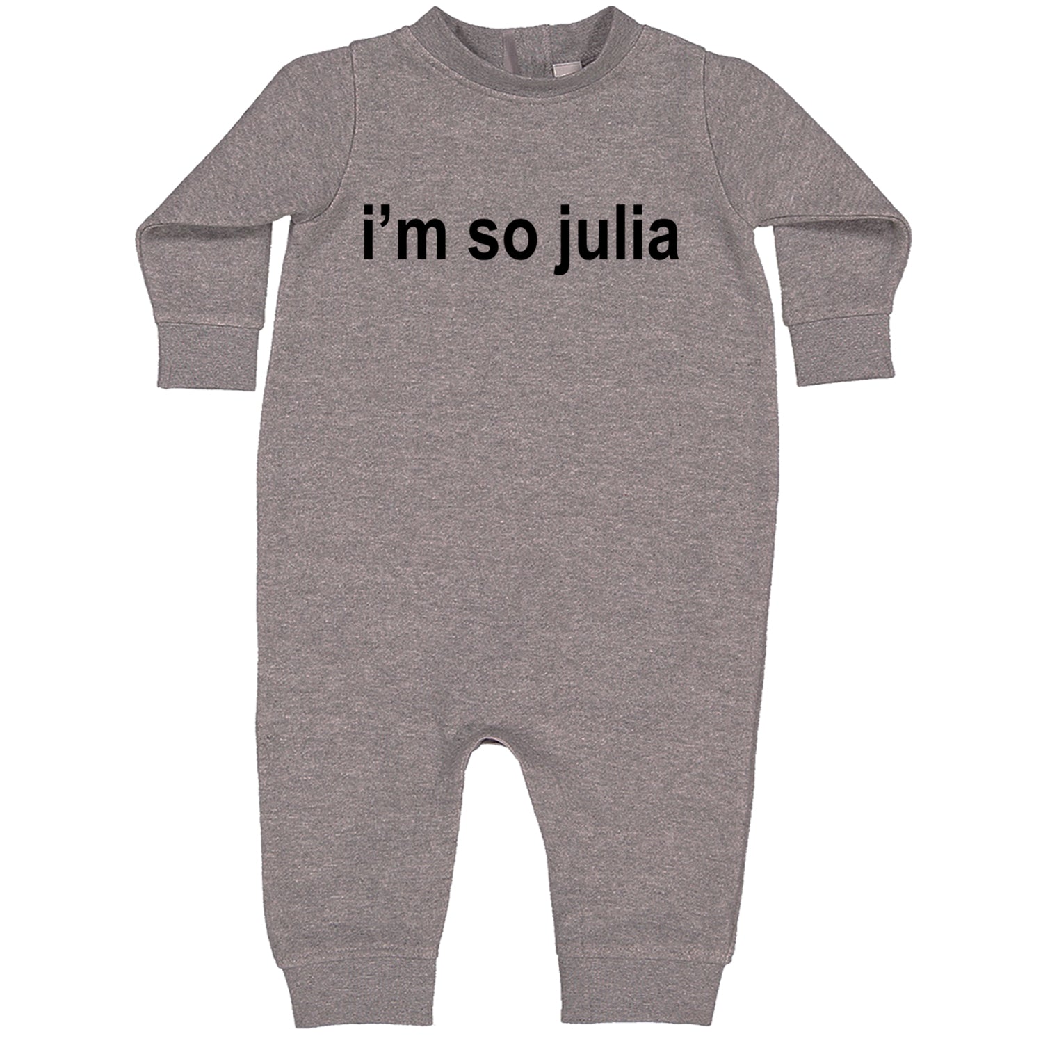 I'm So Julia Brat Green Toddler Hoodie And Infant Fleece Romper Heather Grey