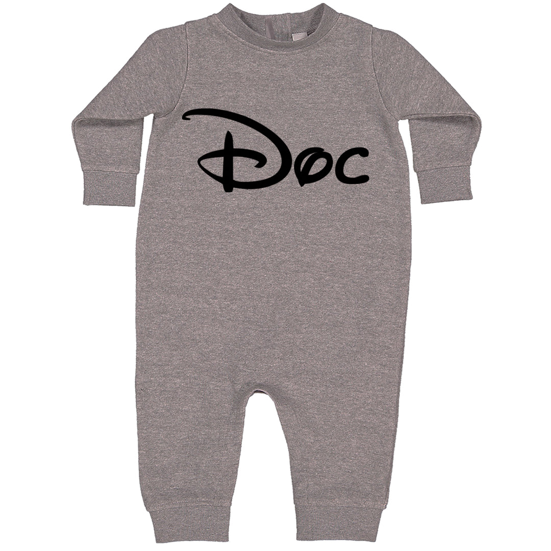 Doc - 7 Dwarfs Costume Toddler Hoodie And Infant Fleece Romper Heather Grey