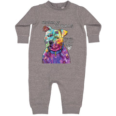 Beware Of Pit Bulls, They Will Steal Your Heart  Toddler Hoodie And Infant Fleece Romper Heather Grey