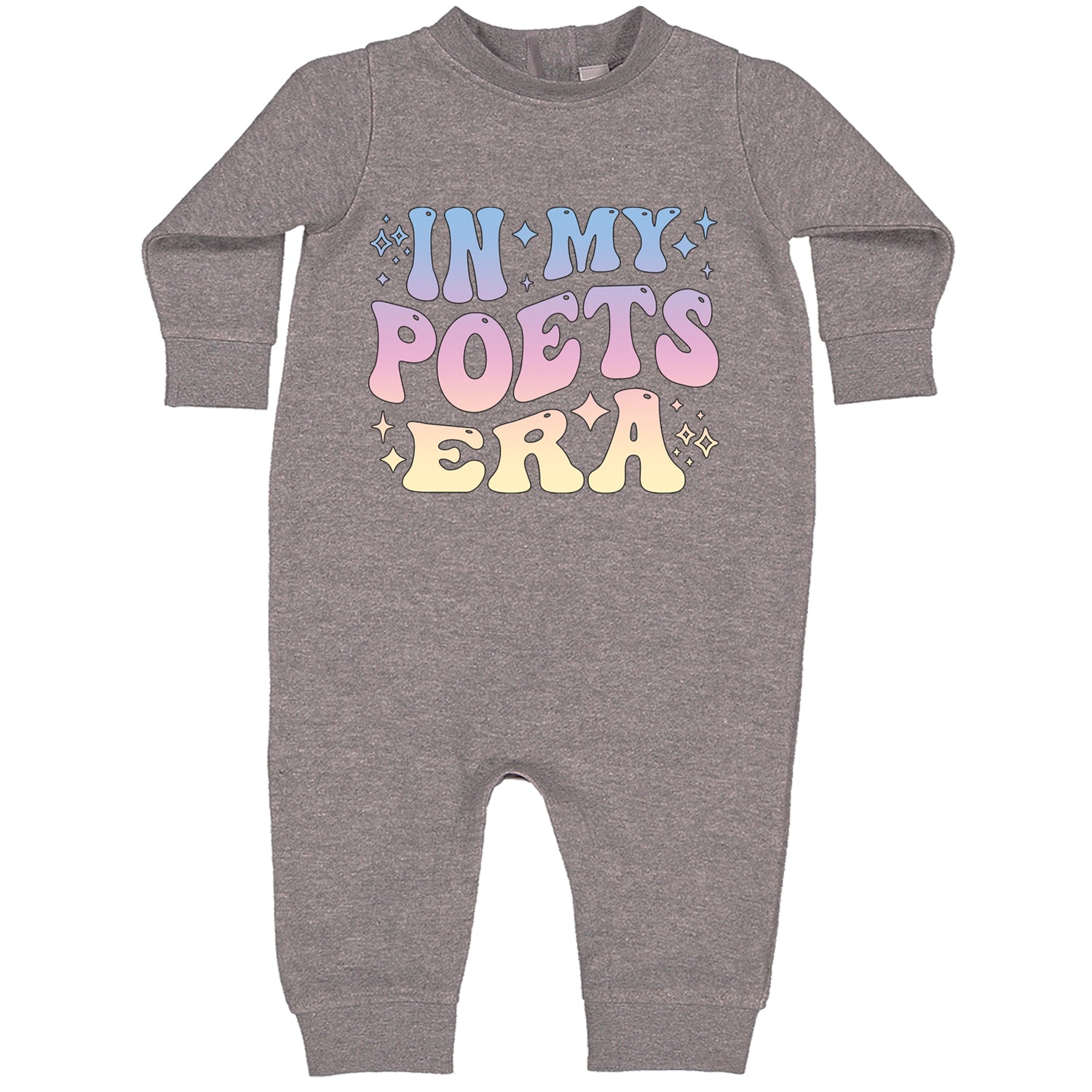 In My Poet Era Tie Dye TTPD Music Toddler Hoodie And Infant Fleece Romper Heather Grey