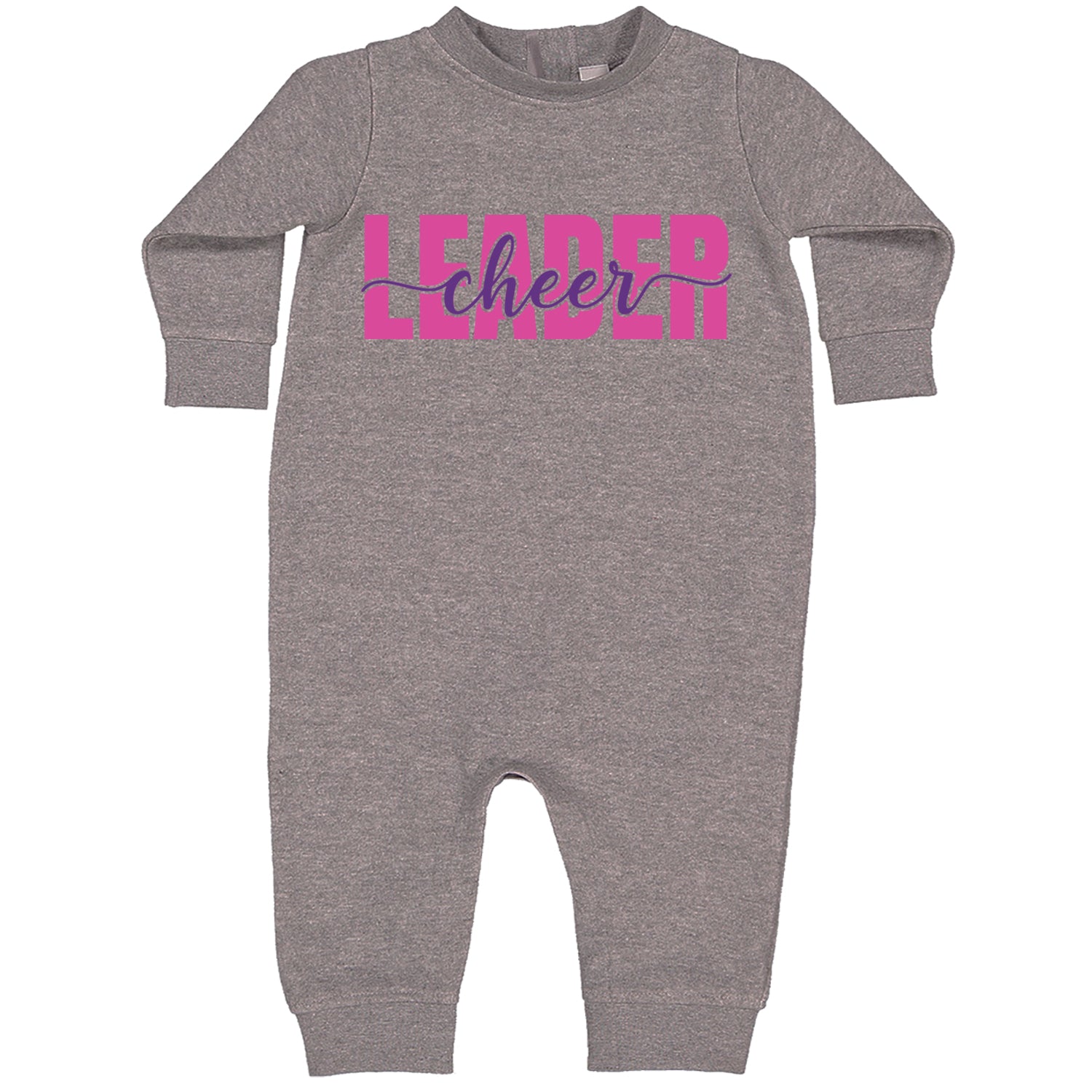 Cheerleader Script Style Toddler Hoodie And Infant Fleece Romper Heather Grey