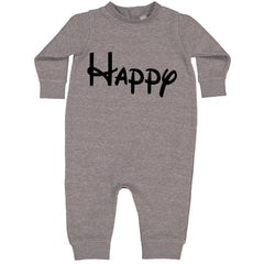Happy - 7 Dwarfs Costume Toddler Hoodie And Infant Fleece Romper Heather Grey
