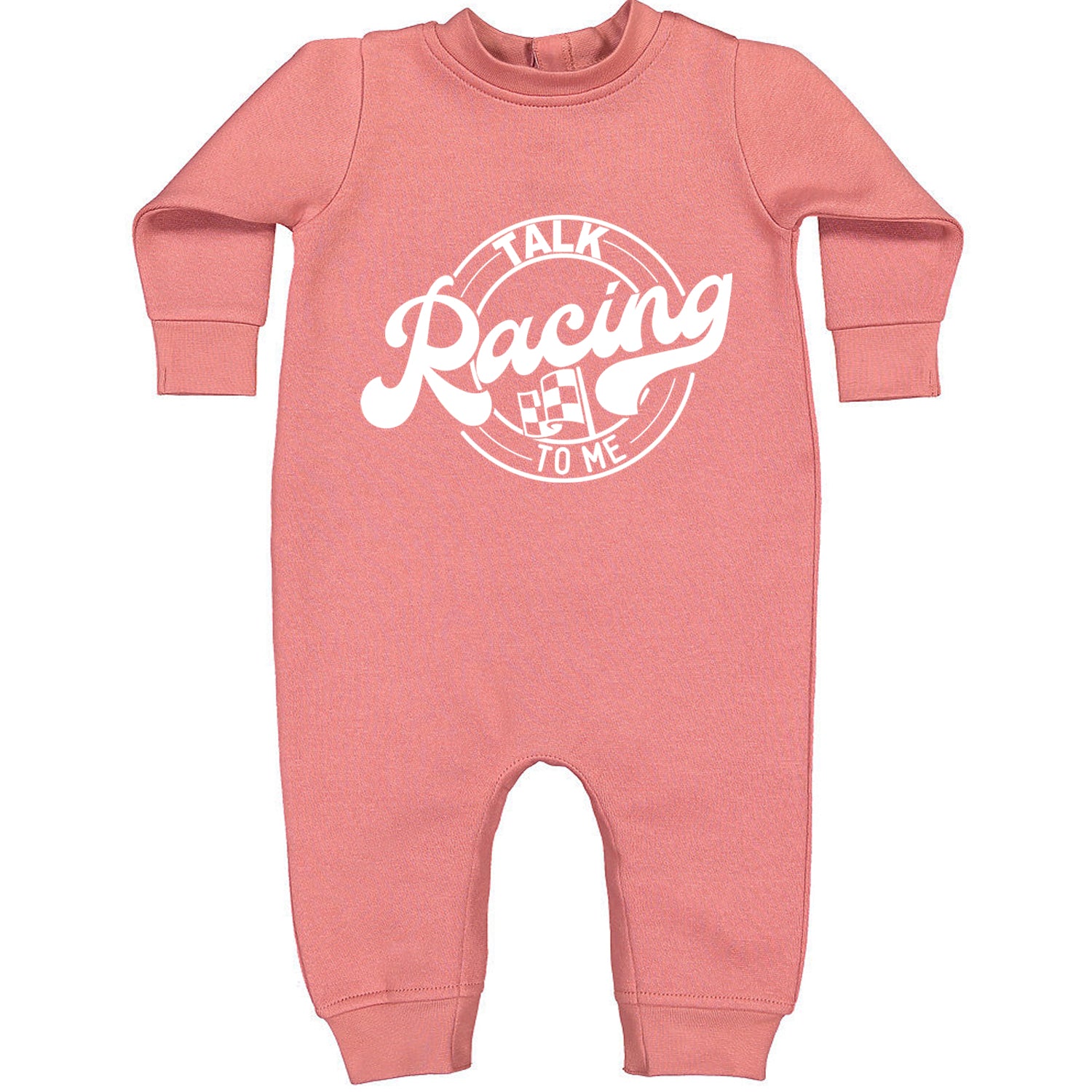 Talk Racing To Me Toddler Hoodie And Infant Fleece Romper Mauve