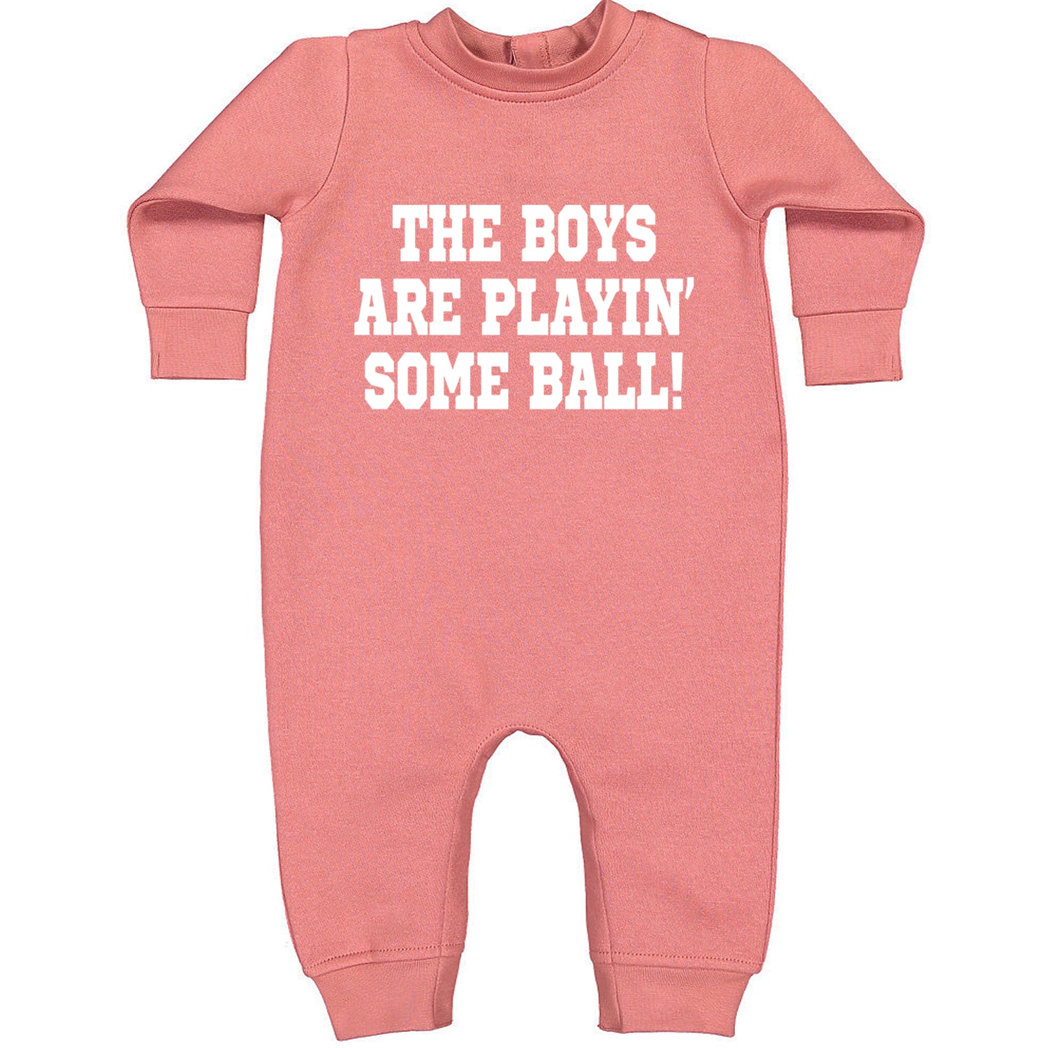 The Boys Are Playing Some Baseball Toddler Hoodie And Infant Fleece Romper Mauve